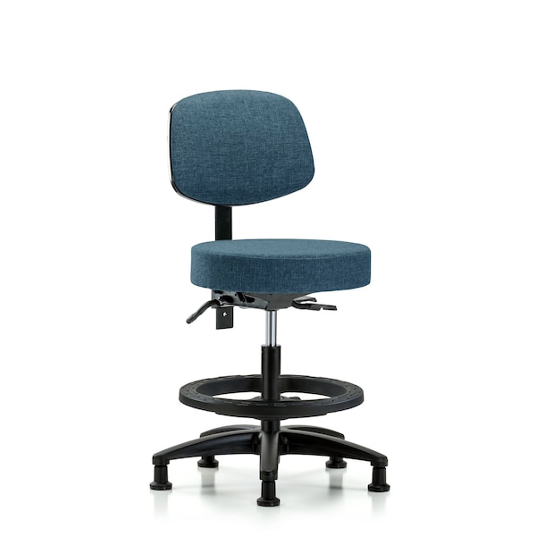 Bech Stool, Med, Fab, Bk, Tilt, BF, Gld, Blu