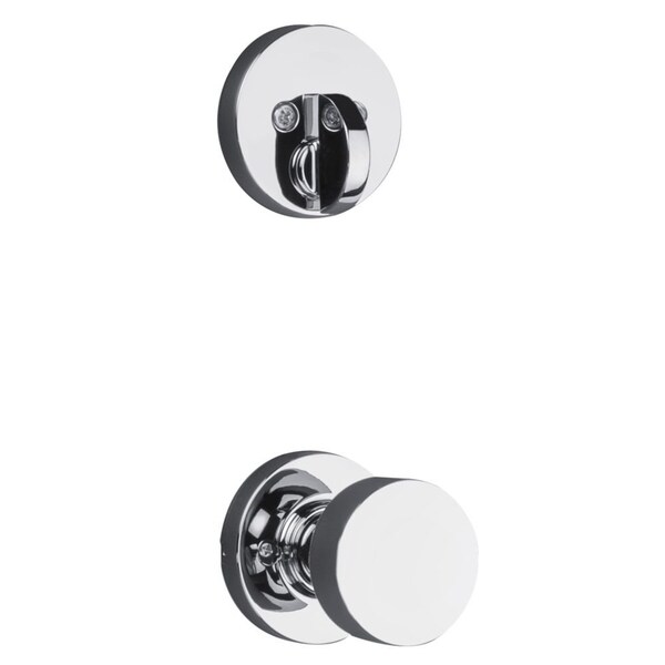 Single Cylinder Interior Pismo Knob Trim with Round Rose Satin Chrome Finish