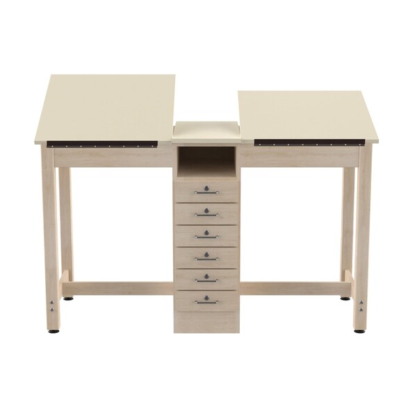 Rectangle Art/Drafting Table, 36" W, 30" H, Almond