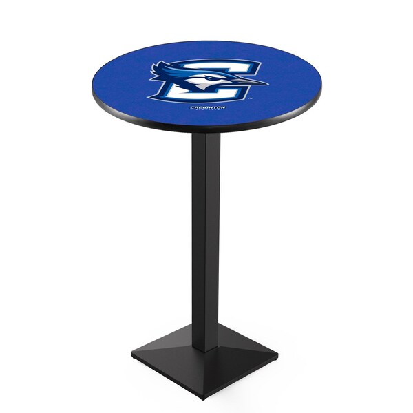 42" Blk Wrinkle Creighton Pub Table, 36" dia. Top