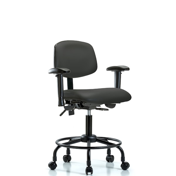 Desk Chair Desk Chair, Vin, Chr Tilt AA Glides, Berry, Adjustable Arms, 21" to 26" Height, Vinyl