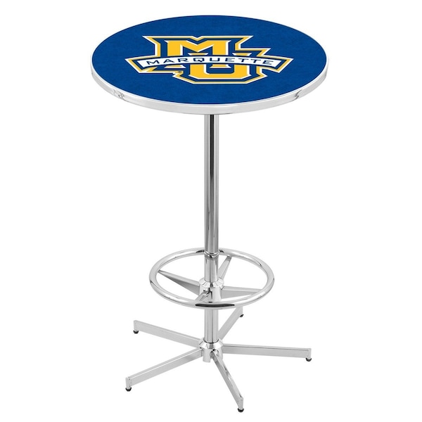 42" Chrome Marquette Pub Table, 36" dia. Top