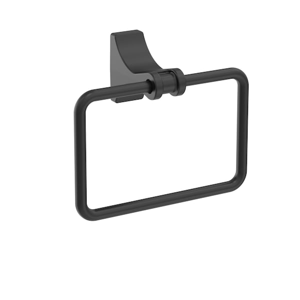 Davenport Matte Black Transitional 5-1/4 in 133 mm Length Towel Ring
