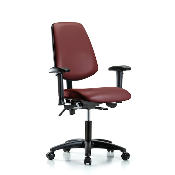 Vinyl Chair, Vinyl, Adjustable Arms