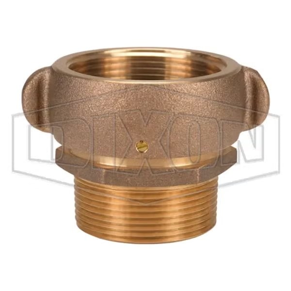 Suction Rocker Lug Adapter with Poly Screen, 2-1/2 in, MNPT x Female NST NH, Brass, Domestic