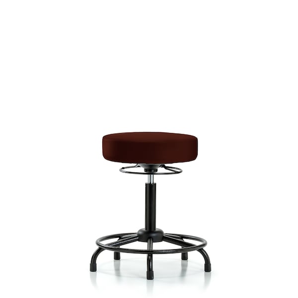 Bench Stool, Med, Vinyl, RT, Glides, Burg
