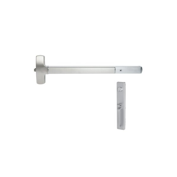 Lock Exit Device Satin Aluminum Clear Anodized