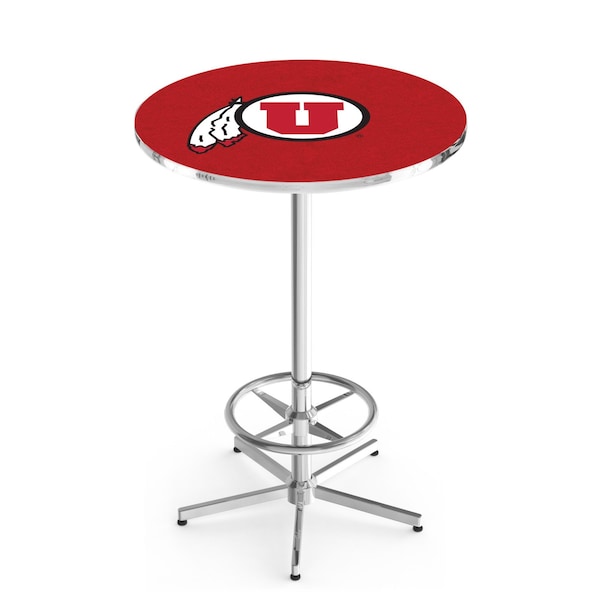 42" Chrome Utah Pub Table, 36" dia. Top