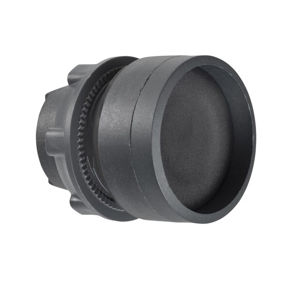 Head for non illuminated push button, Harmony XB5, black recessed, 22mm, spring return, unmarked