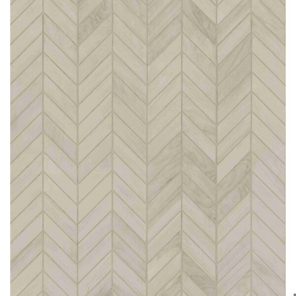 Havenwood Dove Chevron 12 In. X 15 In. X 9Mm Glazed Porcelain Mesh-Mounted Mosaic Tile, 8PK