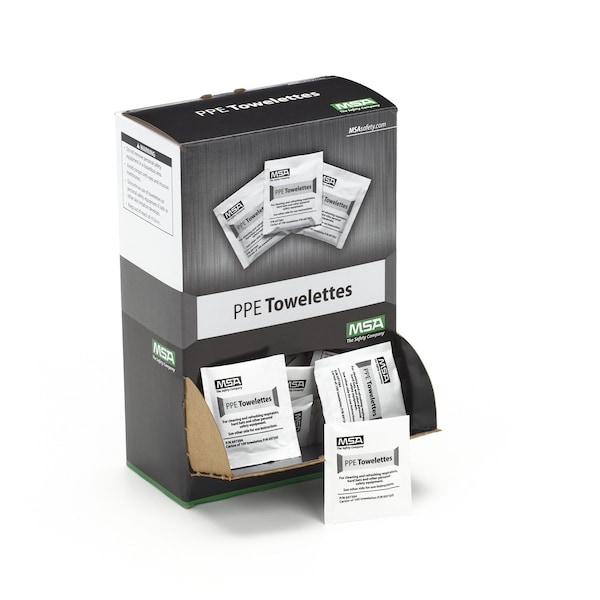 Respirator Accessories, Towelettes, White, Box of 100, Individually Packaged