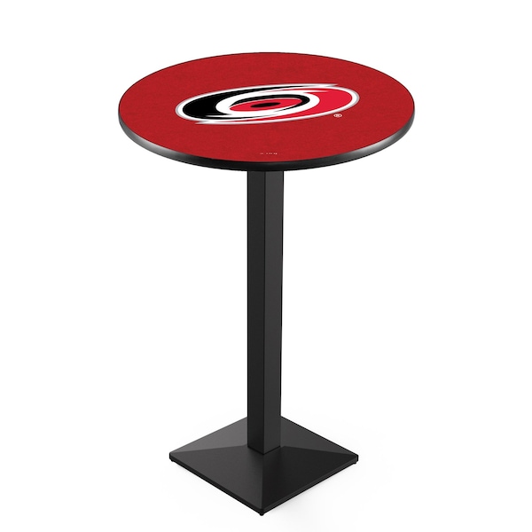 42" Blk Wrinkle Carolina Hurricanes Pub Table, 36" dia. Top