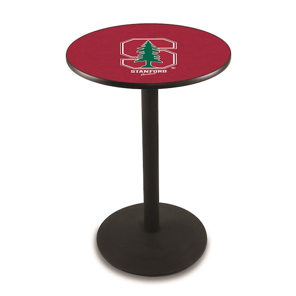 42" Blk Wrinkle Stanford Pub Table, 36" dia. Top