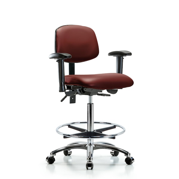 Vinyl Chair, Vinyl, Adjustable Arms