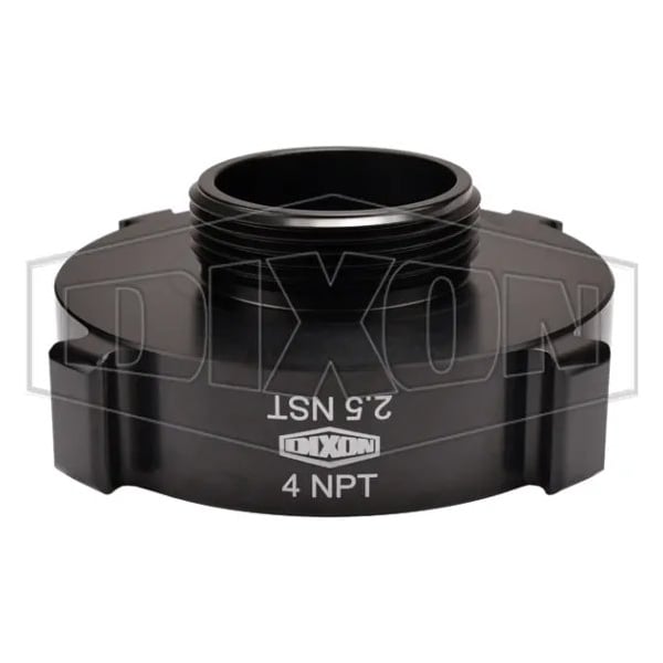 Style N37 Rocker Lug Hydrant Adapter, 4 x 2-1/2 in, FNPT x Male NST NH Connection, Aluminum, Hardc