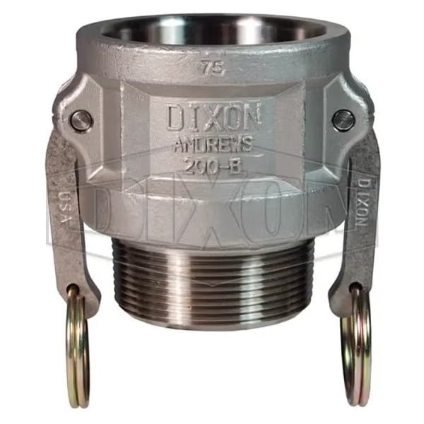 Type B Cam and Groove Coupler, 6 in Nominal, Female Coupler x MNPT End Style, 316 SS, Domestic