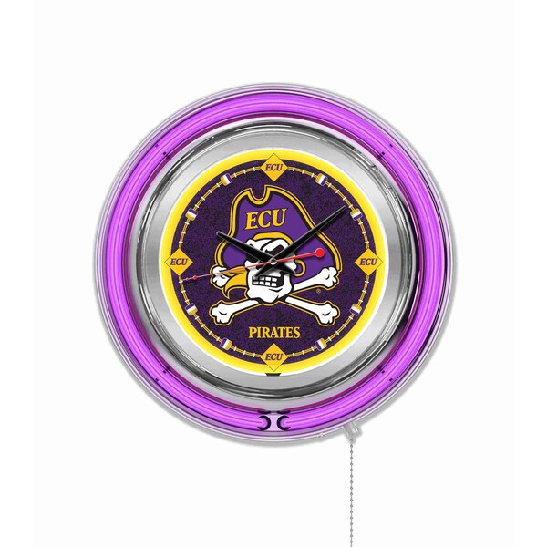 East Carolina University Double Neon 15" Clock