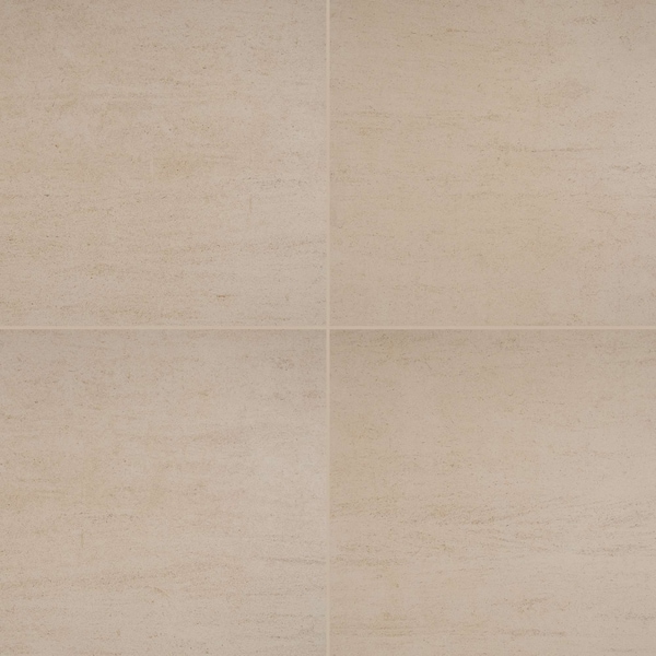 Living Style Beige 24 In. X 24 In. Glazed Porcelain Floor And Wall Tile, 4PK