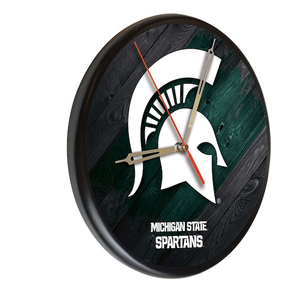 Michigan State University 13" Solid Wood Clock