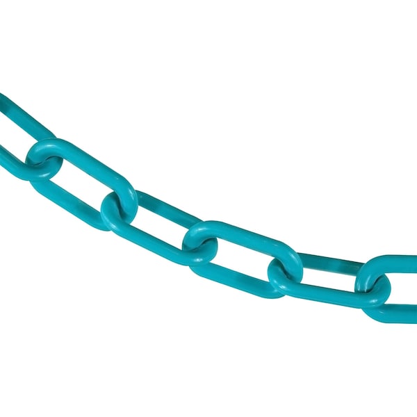 2" x 100' Turquoise Plastic Safety Chain