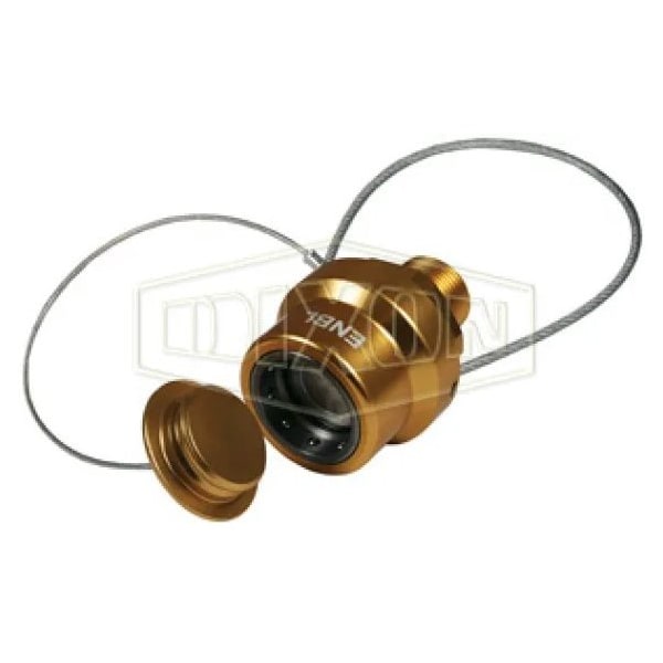 FloMAX High Flow Dry Disconnect Nozzle with Plug, Adapter, Quick Disconnect Coupler x FNPT, Aluminum