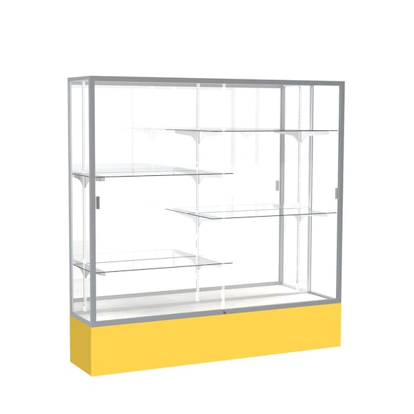 Spirit Floor Display Case 72x72x16, Mirror, Satin