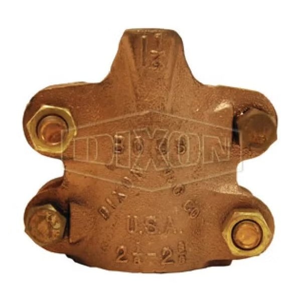 Boss 4-Bolt Clamp, 1-34/64 to 1-46/64 in Nominal, Brass Band, Domestic