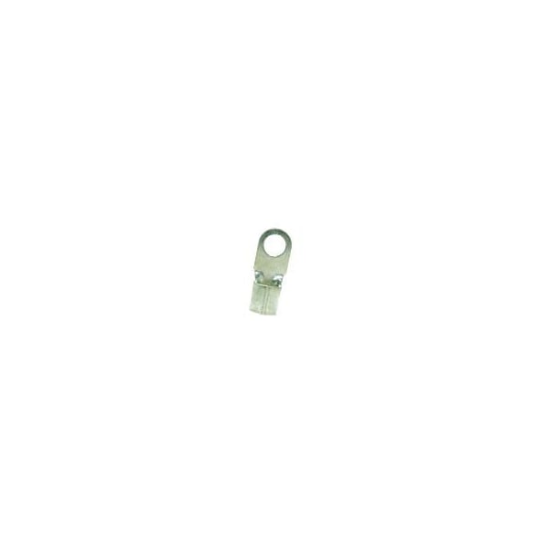 Ring Terminal, 5/16 in Stud Size, 2 AWG, Bare Insulated, 100 PK