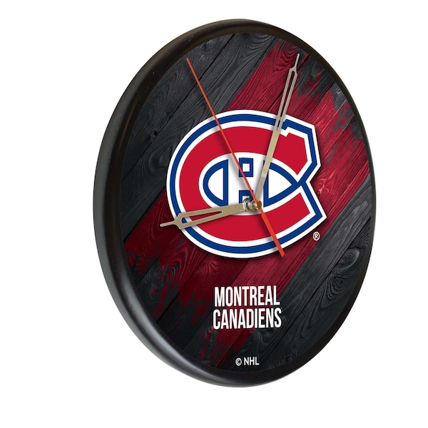 Montreal Canadiens 13" Solid Wood Clock