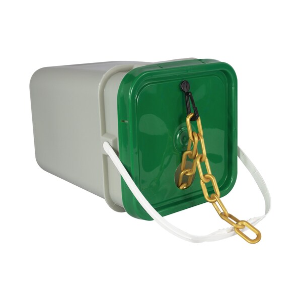 2" x 120' Gold Heavy Duty Plastic Safety Chain - Pail