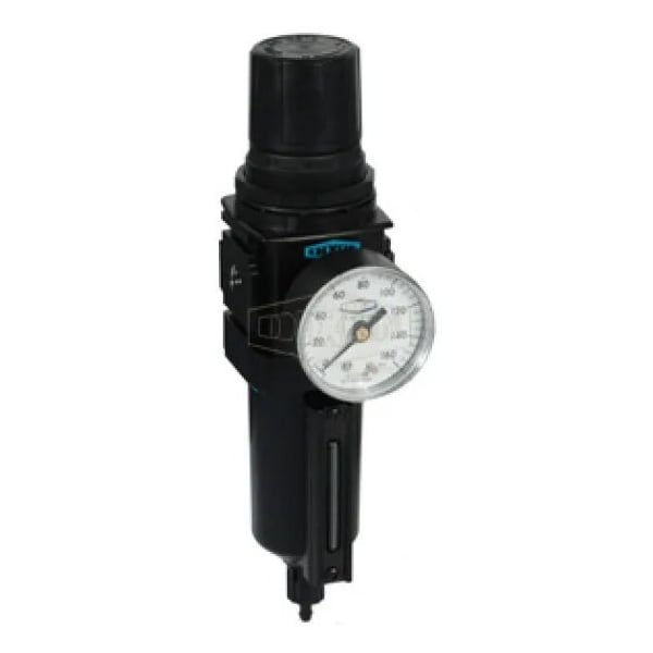 Wilkerson by Self-Relieving Compact Filter/Regulator with GC230 Gauge and Sight Glass, 1/4 in NPT/BS