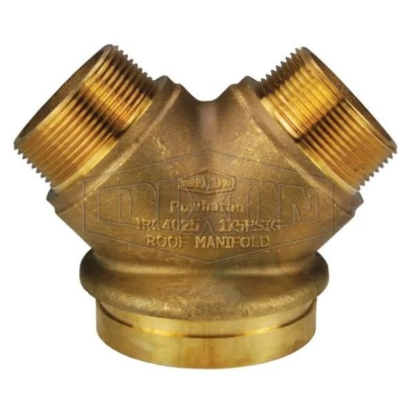 The Right Connection 26-294 2-Way Roof Connection Back Outlet, 4 x 2 2-1/2 in, Groove x MNST, Cast