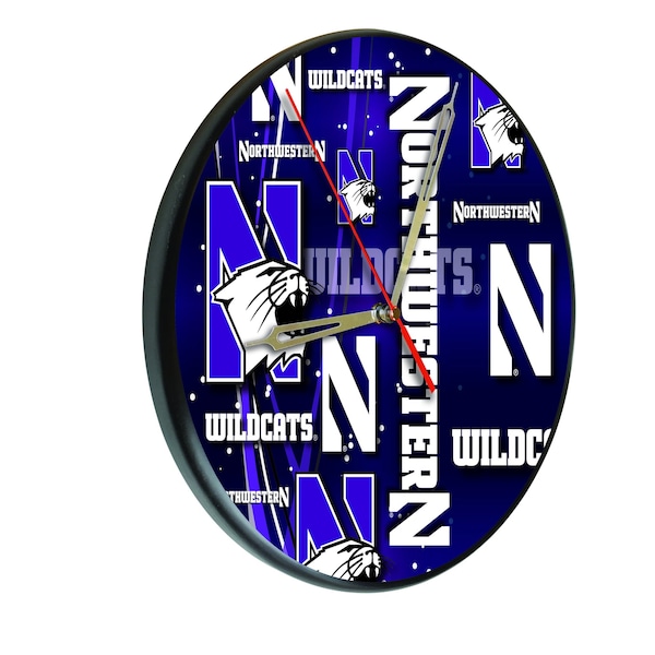 Northwestern University 13" Solid Wood Clock