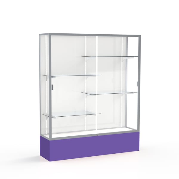Spirit Floor Display Case 60x72x16, White, Satin