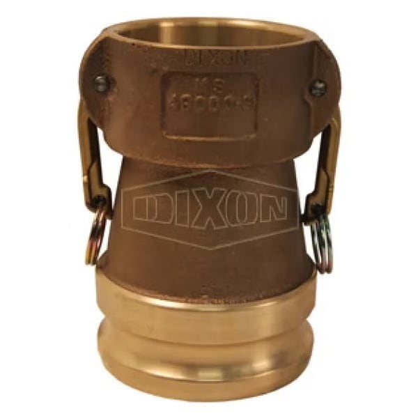 Type DA Cam and Groove Reducing Coupler, 4 x 6 in Nominal, Coupler x Adapter End Style, Brass, Domes