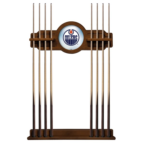 Edmonton Oilers Cue Rack in Chardonnay Finish