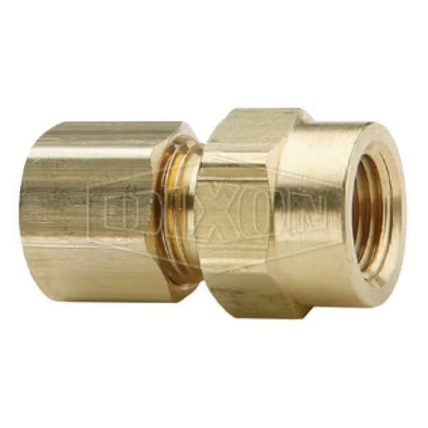 The Right Connection Compression Connector, 1/2 in x 11/16-20 Nominal, Tube x NPTF x UNF End Style,