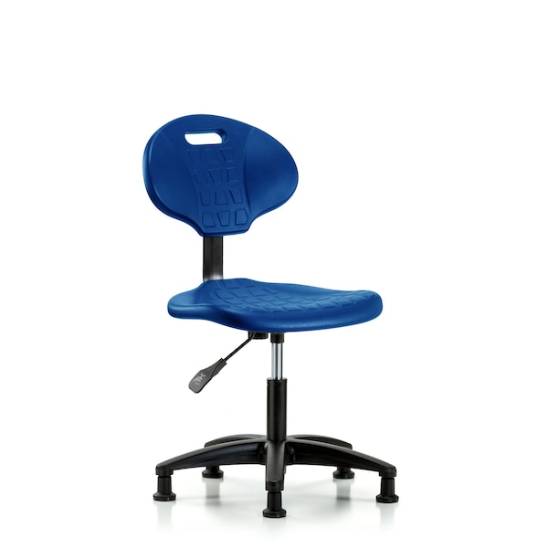 Erie Poly Chair, Desk, Glides, Blue