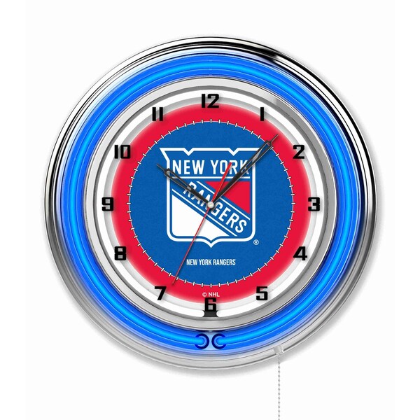 New York Rangers Double Neon 19" Clock, NHL