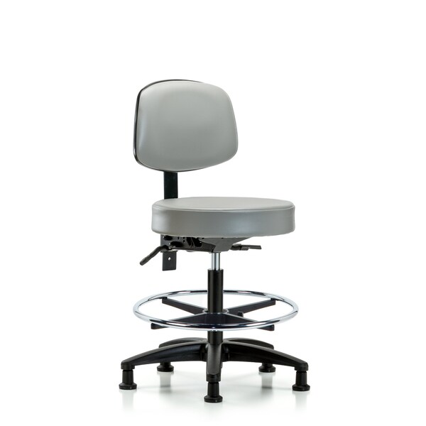 Bench Stool, Med, Vin, Bk, Tilt, CF, Gld, Dov