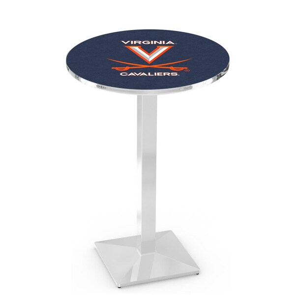 42" Chrome Virginia Pub Table, 36" dia. Top