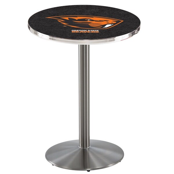42" Stainless Steel Oregon State Pub Table, 36" dia. Top