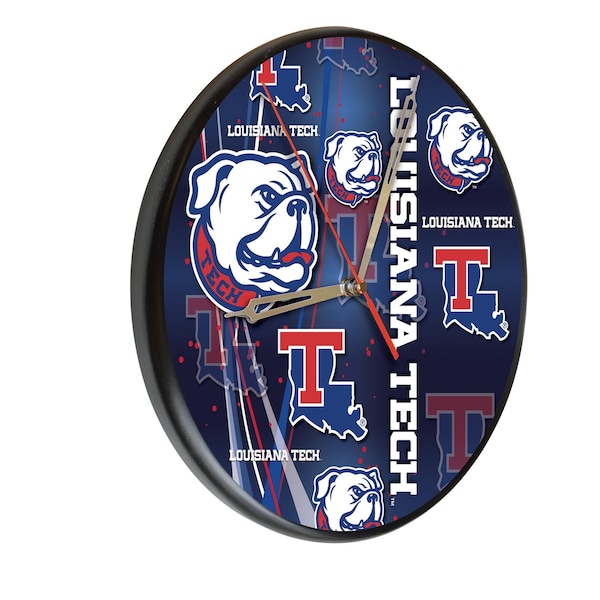 Louisiana Tech University 13" Solid Wood Clock