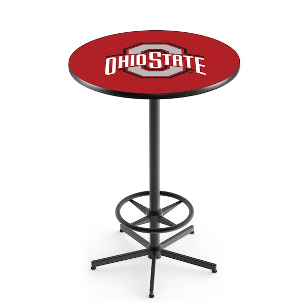 42" Black Ohio State Pub Table