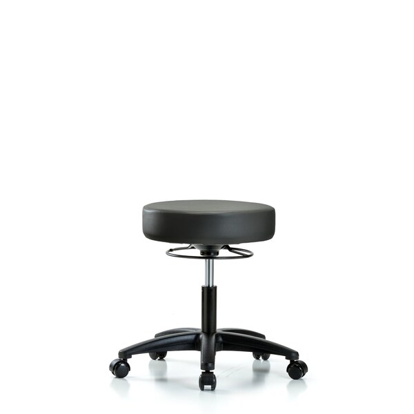 Vinyl Stool, Desk, Casters, Carbon