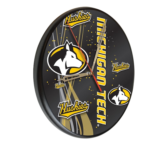 Michigan Tech University 13" Solid Wood Clock