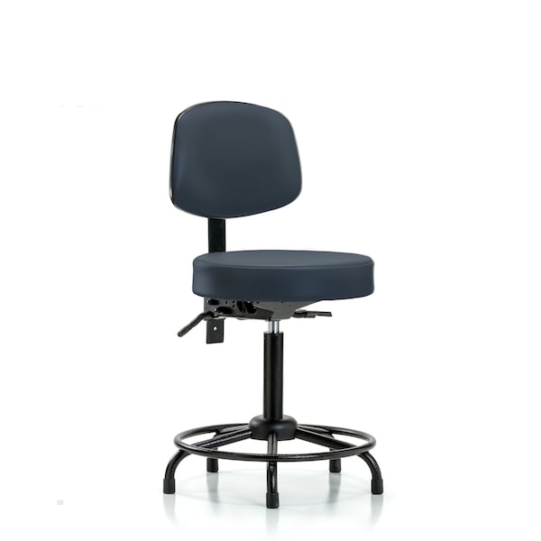 Med Ben Stool, Vin, Bk, RT, Tilt, Glds, Navy