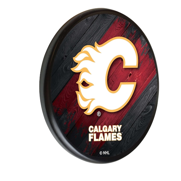 Calgary Flames 13" Solid Wood Sign