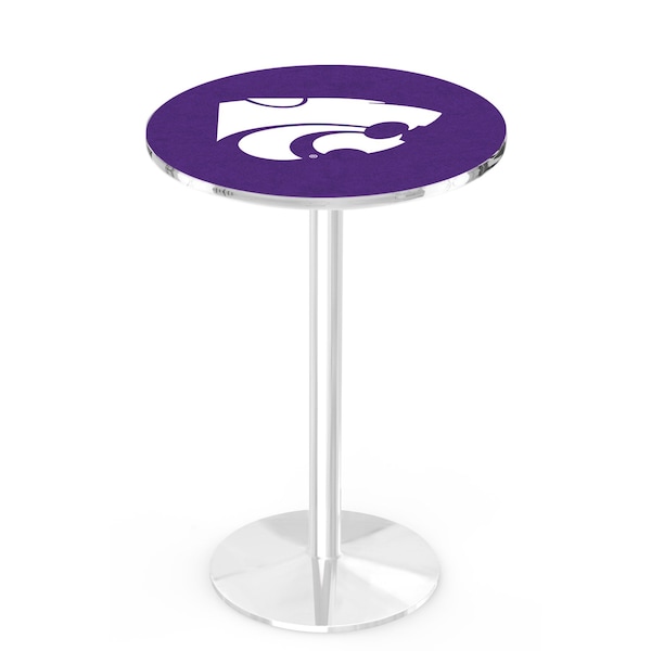 42" Chrome Kansas State Pub Table, 36" dia. Top