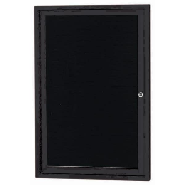 Black Framed Enclosed Letterboard Cabinet 36"x24"